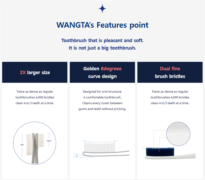 Wangta Black(Chacoal) Toothbrush